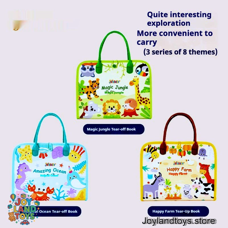 Joy Land Toys Tear Book – Soft Fabric Early Education Toy Set for Infants