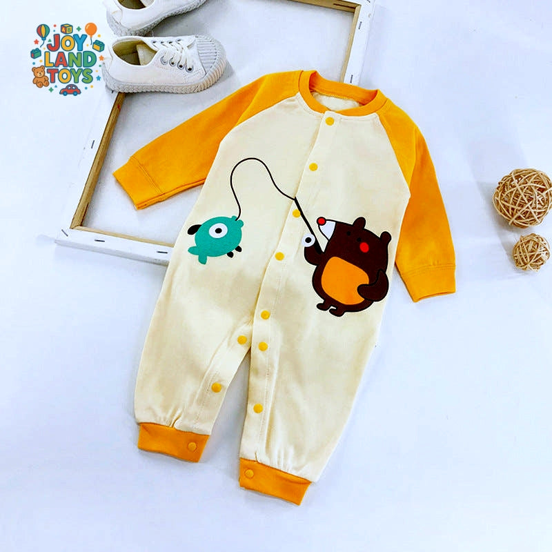 Joy Land Toys Cotton Baby Long Sleeve Romper Collection β 100% Cotton Infant Onesie
