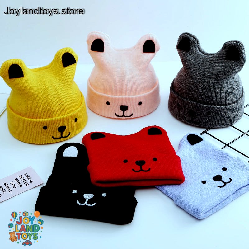 Joy Land Toys Baby Protective Cap – Soft Linen Cartoon Hat (Unisex)