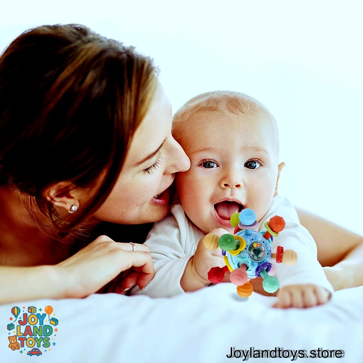 Joy Land Toys – Multi-Sensory Baby Teething Rattle Toy | Montessori Developmental Toy for 0–12 Months