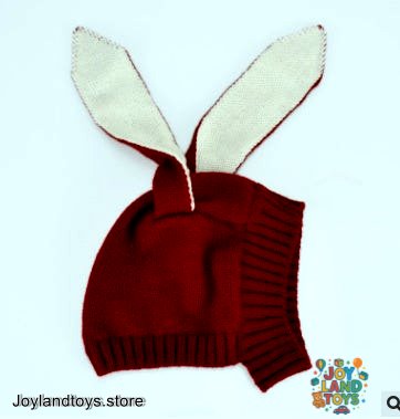 Joy Land Toys Baby Bunny Ear Knit Hat (6–18 Months)