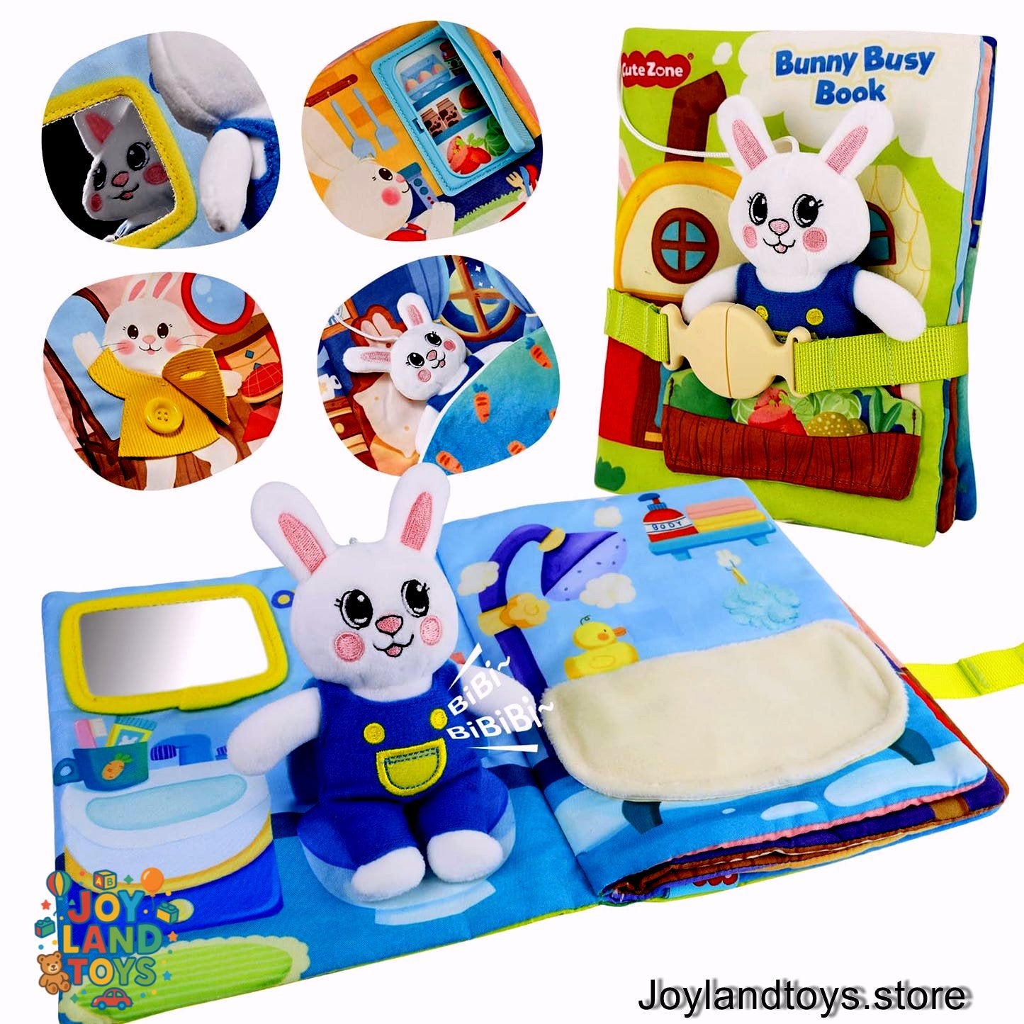Joy Land Toys – 2-in-1 Interactive Set: Busy Book & Always-There Bunny Friend