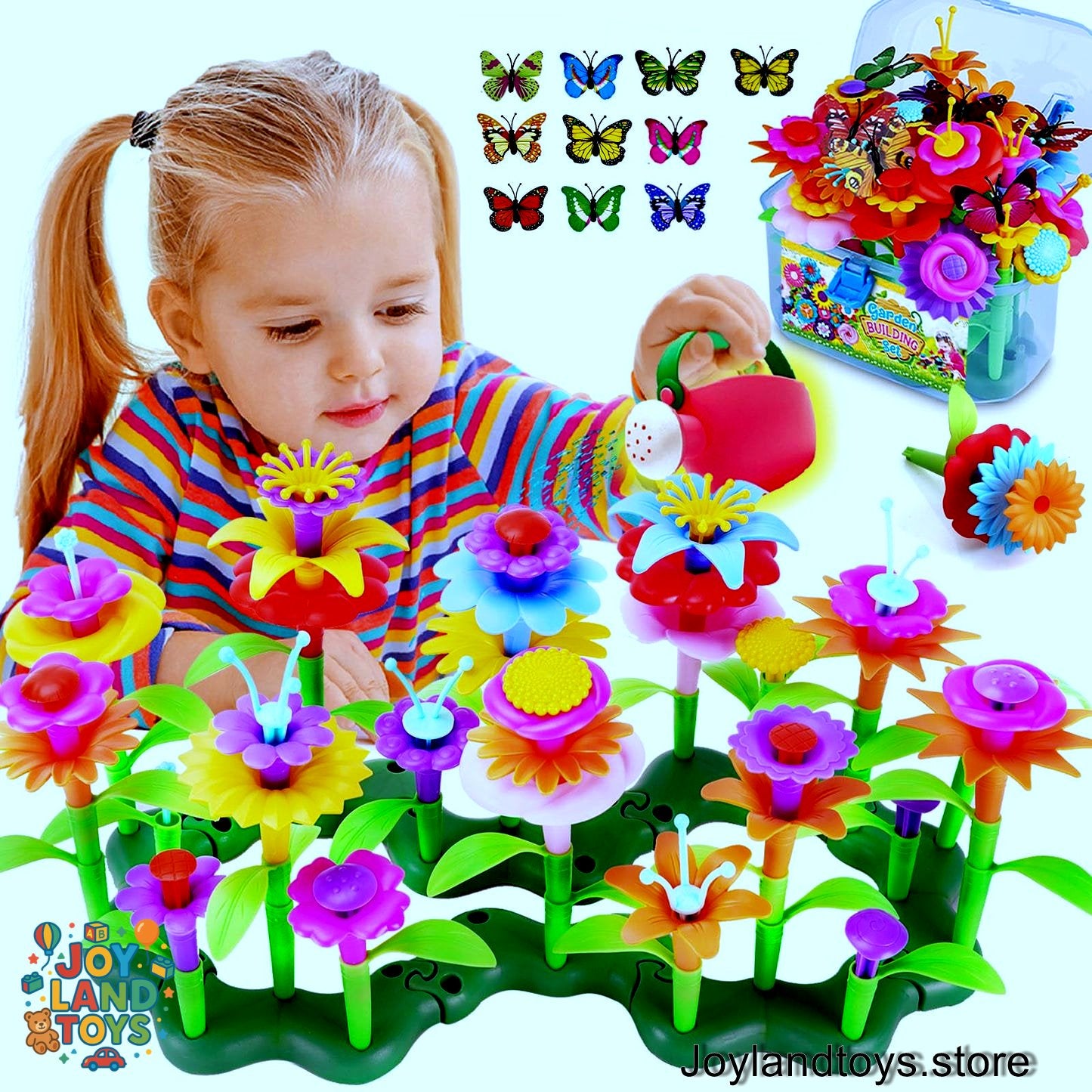 Joy Land Toys – 46 PCS Flower Garden Building Toy for Kids (STEM Educational Play Set)