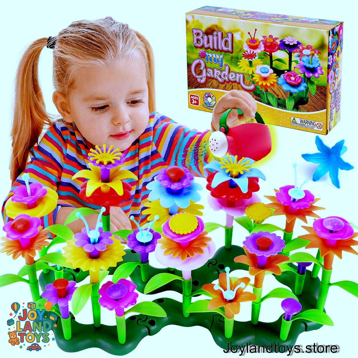 Joy Land Toys – 46 PCS Flower Garden Building Toy for Kids (STEM Educational Play Set)