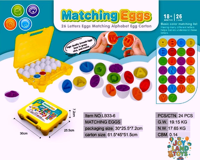Joy Land Toys Baby Learning Educational Toy Smart Egg Toy Games Shape Matching Sorters Toys Montessori Eggs Toys For Kids Children