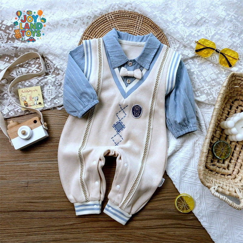 Joy Land Toys Cotton Baby Long Climbing Bodysuit β Soft & Stylish Outfit for Boys