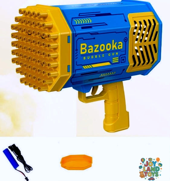 Joy Land Toys Bubble Gun Rocket 69 Holes Soap Bubbles Machine Gun Shape Automatic Blower With Light Toys For Kids Pomperos