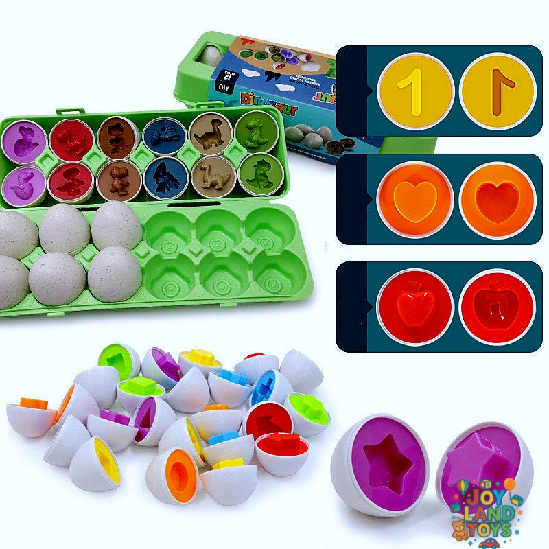 Joy Land Toys Baby Learning Educational Toy Smart Egg Toy Games Shape Matching Sorters Toys Montessori Eggs Toys For Kids Children
