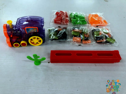 Joy Land Toys Domino Train Toys Baby Toys Car Puzzle Automatic Release Licensing Electric Building Blocks Train Toy