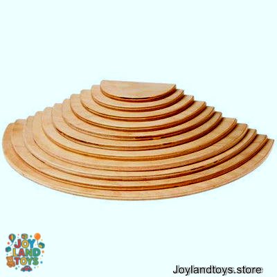 Joy Land Toys Wooden Building Block Set – 12-Piece Hand-Painted Natural Pine Toys