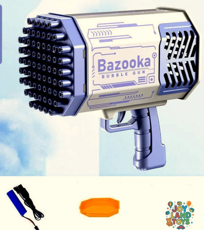 Joy Land Toys Bubble Gun Rocket 69 Holes Soap Bubbles Machine Gun Shape Automatic Blower With Light Toys For Kids Pomperos