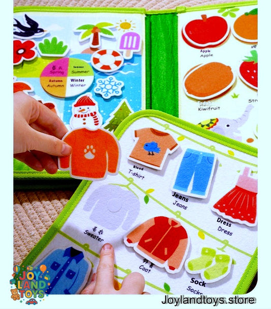 Joy Land Toys Tear Book – Soft Fabric Early Education Toy Set for Infants