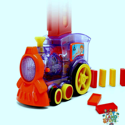 Joy Land Toys Domino Train Toys Baby Toys Car Puzzle Automatic Release Licensing Electric Building Blocks Train Toy