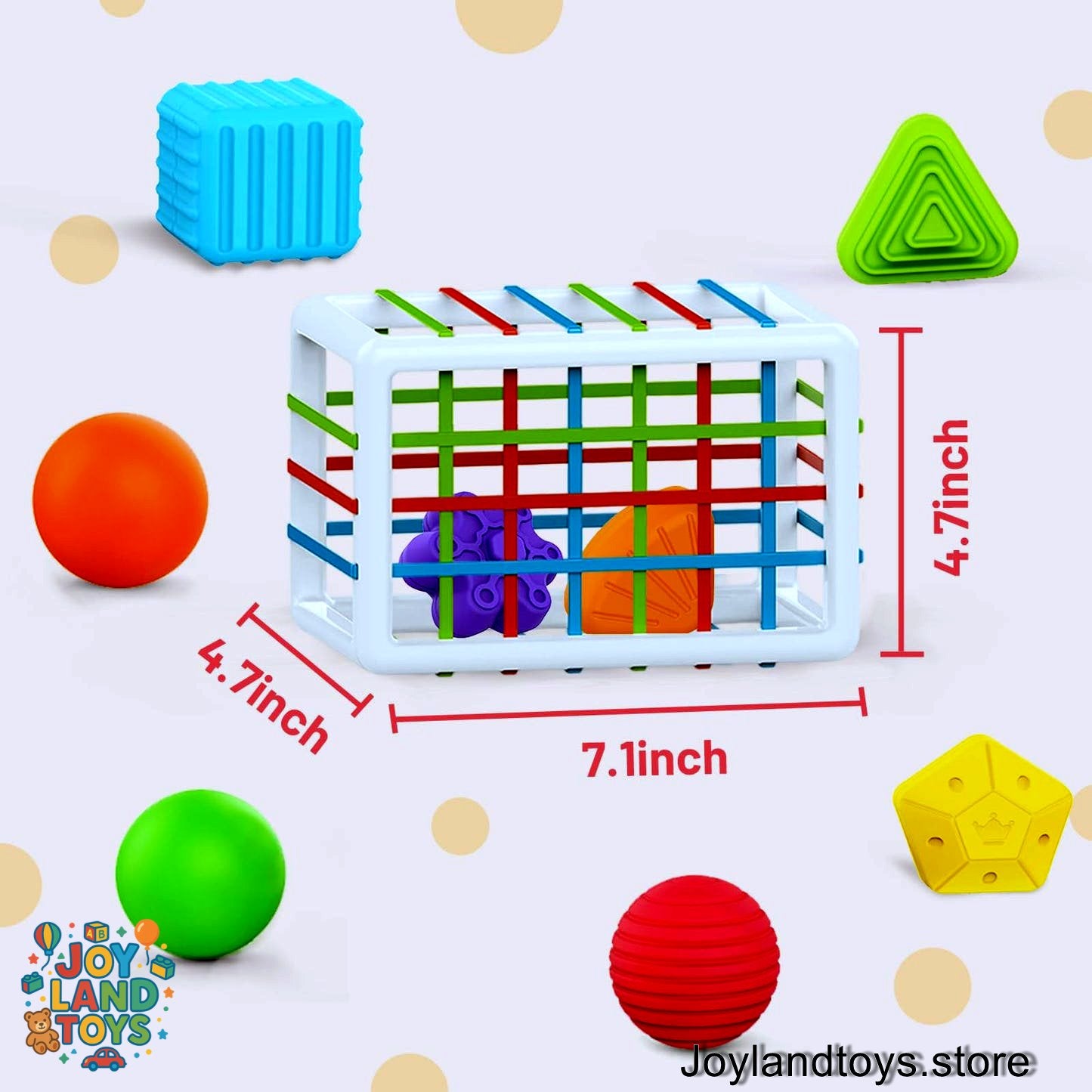 Joy Land Toys – Montessori Shape Sorter &amp; Sensory Baby Activity Cube (Educational Toy for 1–2 Year Olds)