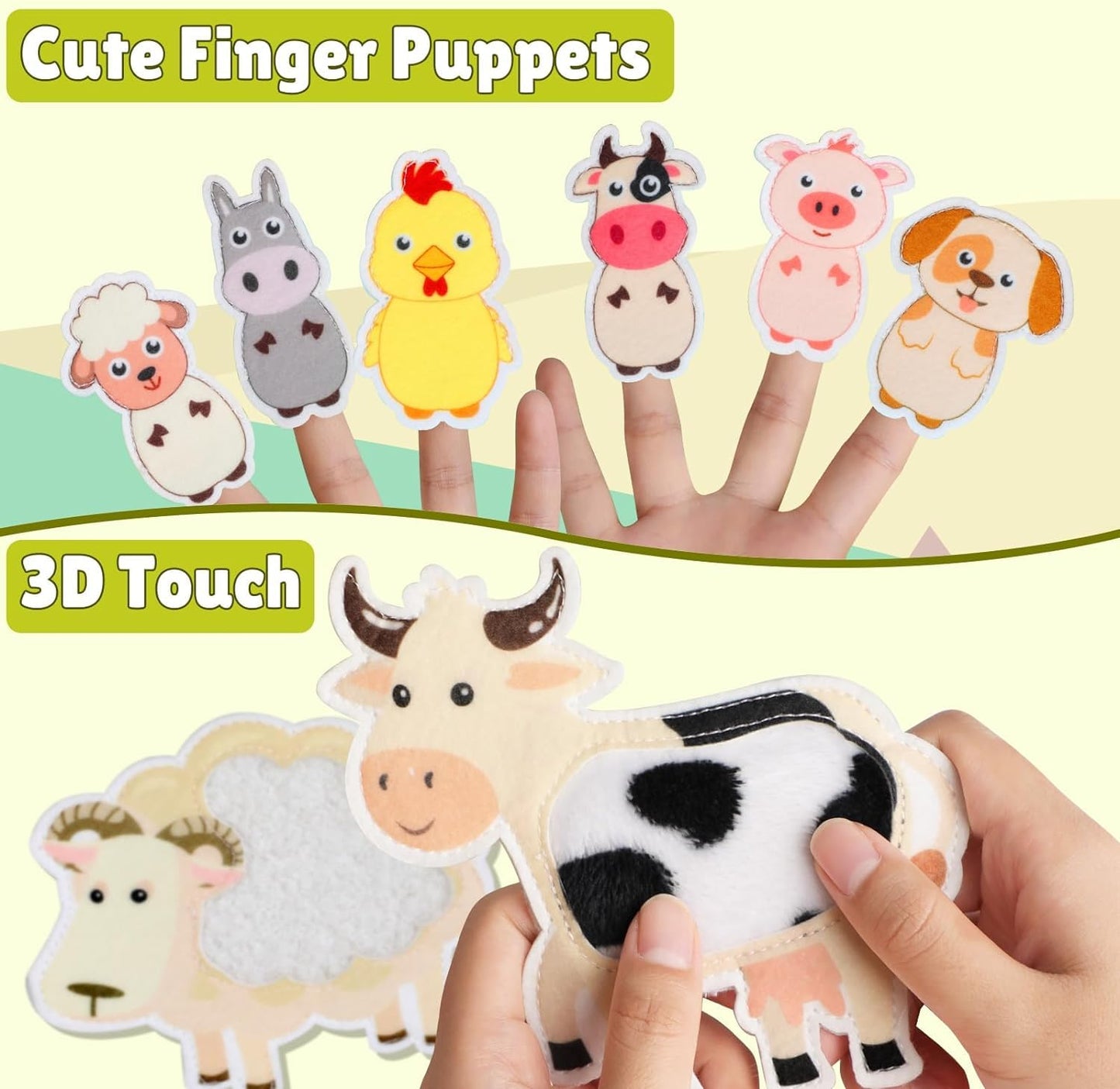 Quanquer Montessori Busy Book for Toddlers 1-3 - Farm Animal Sensory Busy Board for 1 Year Old Boys and Girls, Educational Travel Toy for Airplane Car Activities, Birthday Christmas Toddler Gifts