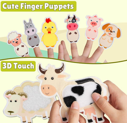 Quanquer Montessori Busy Book for Toddlers 1-3 - Farm Animal Sensory Busy Board for 1 Year Old Boys and Girls, Educational Travel Toy for Airplane Car Activities, Birthday Christmas Toddler Gifts