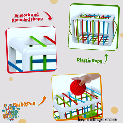 Joy Land Toys – Montessori Shape Sorter &amp; Sensory Baby Activity Cube (Educational Toy for 1–2 Year Olds)