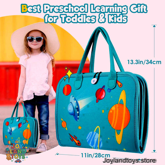 Joy Land Toys Montessori Busy Board for Toddlers – 26-in-1 Educational Learning Toy