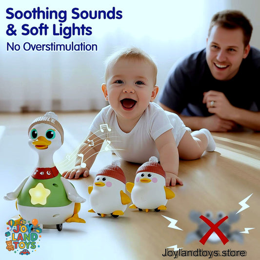 Joy Land Toys – HOLA Baby Toys 6–12 Months Musical Dancing Duck Toy Set | Tummy Time, Crawling &amp; Interactive Learning Toy