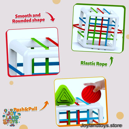 Joy Land Toys – Montessori Shape Sorter &amp; Sensory Baby Activity Cube (Educational Toy for 1–2 Year Olds)