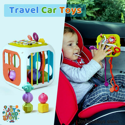 Joy Land Toys – Montessori Shape Sorter &amp; Sensory Baby Activity Cube (Educational Toy for 1–2 Year Olds)