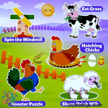 Joy Land Toys – 22-in-1 Montessori Farm Busy Book for Toddlers (Ages 1–3)