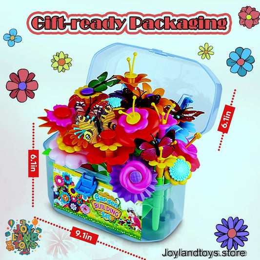 Joy Land Toys – 46 PCS Flower Garden Building Toy for Kids (STEM Educational Play Set)