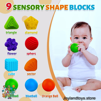 Joy Land Toys – Montessori Shape Sorter &amp; Sensory Baby Activity Cube (Educational Toy for 1–2 Year Olds)