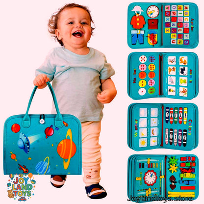 Joy Land Toys Montessori Busy Board for Toddlers – 26-in-1 Educational Learning Toy