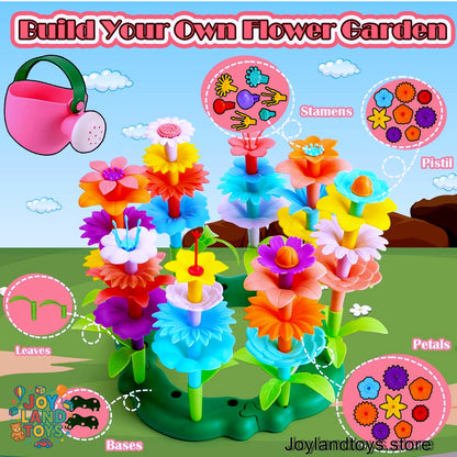 Joy Land Toys – 46 PCS Flower Garden Building Toy for Kids (STEM Educational Play Set)