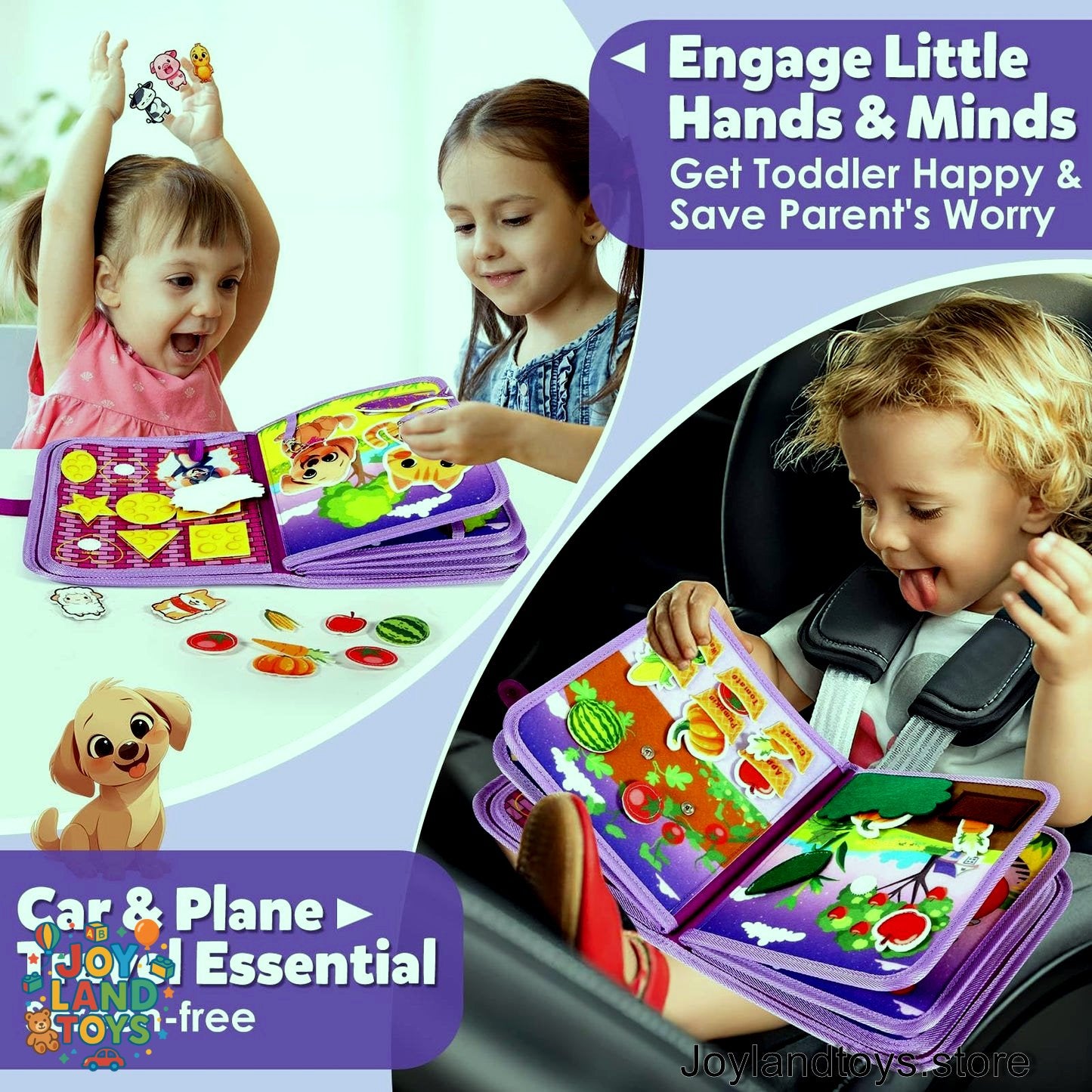 Joy Land Toys – 22-in-1 Montessori Farm Busy Book for Toddlers (Ages 1–3)
