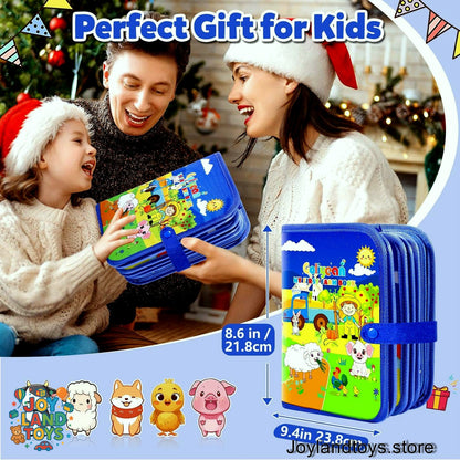 Joy Land Toys – 22-in-1 Montessori Farm Busy Book for Toddlers (Ages 1–3)