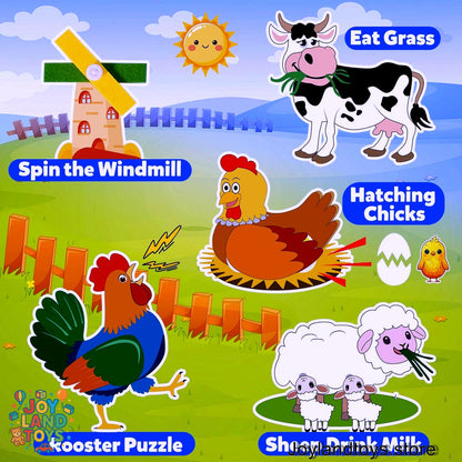 Joy Land Toys – 22-in-1 Montessori Farm Busy Book for Toddlers (Ages 1–3)