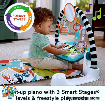 Joy Land Toys – Newborn Baby Gym with 4 Ways to Play | Musical Activity Playmat with Lights, Sounds &amp; Learning Fun