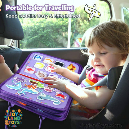Joy Land Toys Montessori Busy Board for Toddlers – 26-in-1 Educational Learning Toy