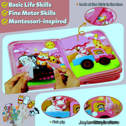 Joy Land Toys – 22-in-1 Montessori Farm Busy Book for Toddlers (Ages 1–3)