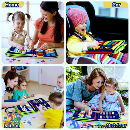 Joy Land Toys Montessori Busy Board for Toddlers – 26-in-1 Educational Learning Toy
