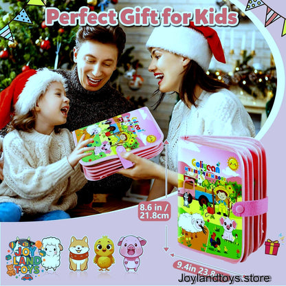 Joy Land Toys – 22-in-1 Montessori Farm Busy Book for Toddlers (Ages 1–3)