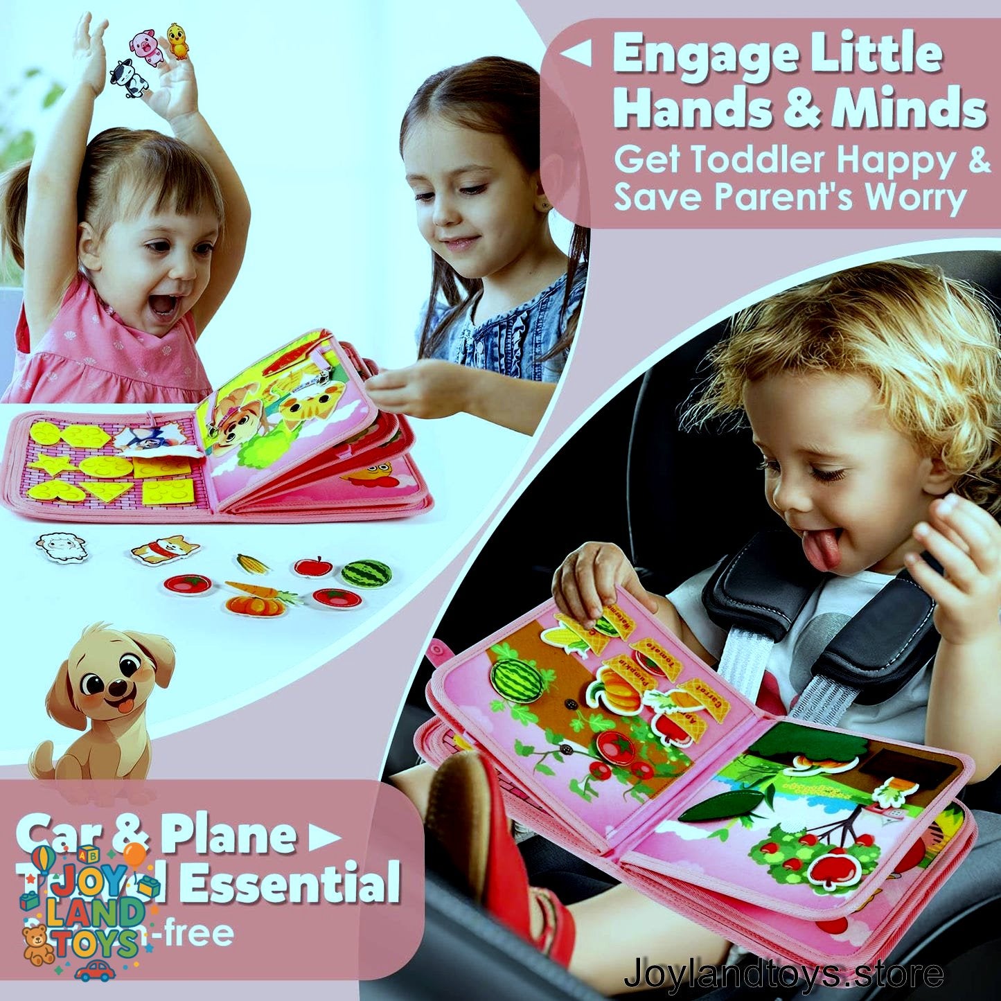 Joy Land Toys – 22-in-1 Montessori Farm Busy Book for Toddlers (Ages 1–3)