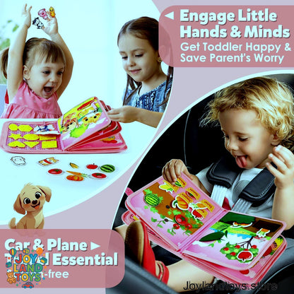 Joy Land Toys – 22-in-1 Montessori Farm Busy Book for Toddlers (Ages 1–3)