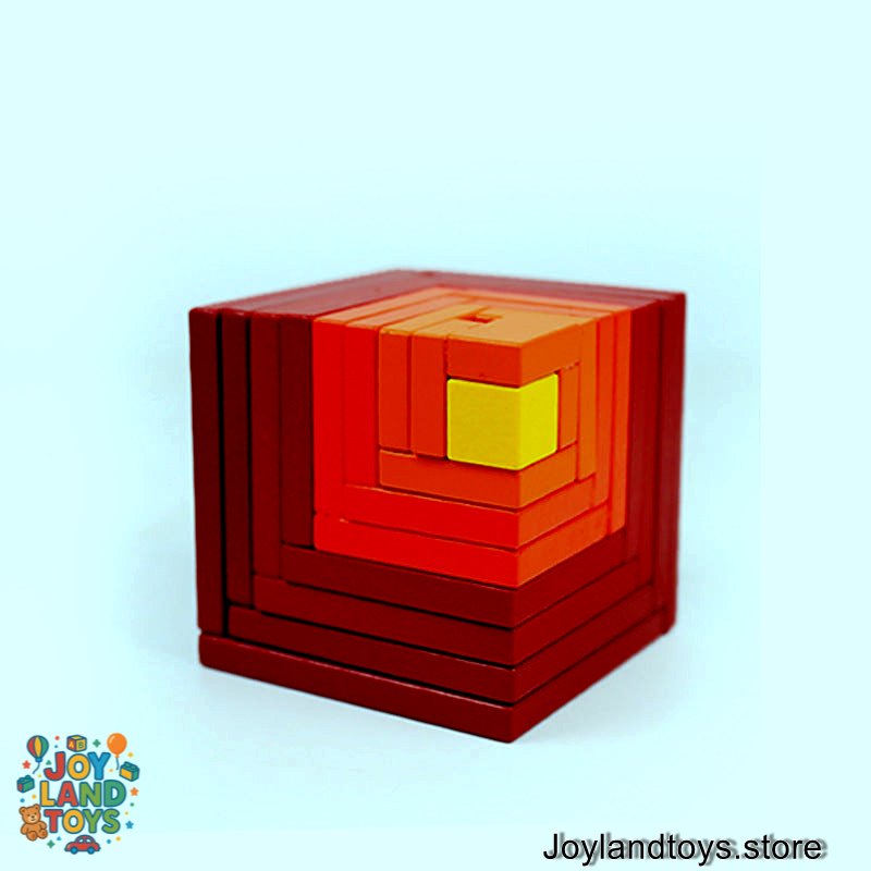Joy Land Toys Wooden Building Block Set – 12-Piece Hand-Painted Natural Pine Toys
