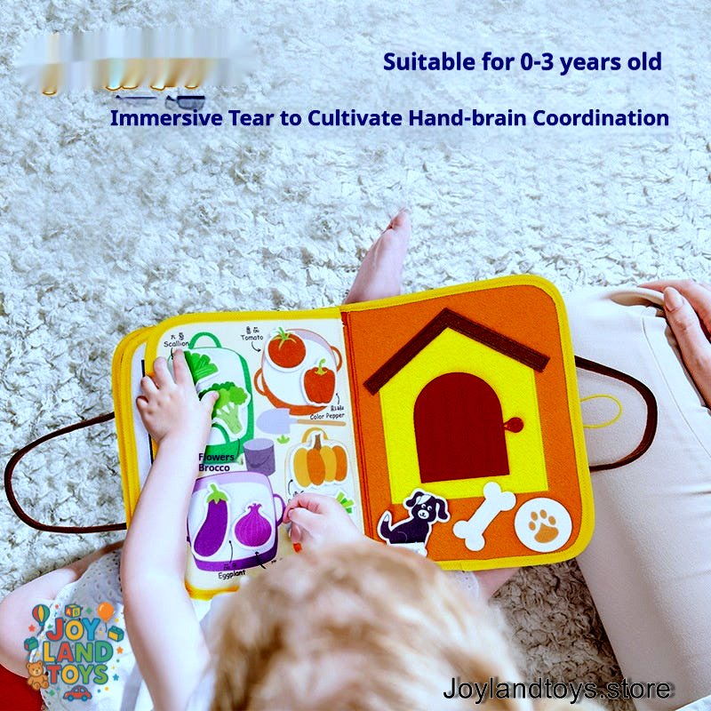 Joy Land Toys Tear Book – Soft Fabric Early Education Toy Set for Infants