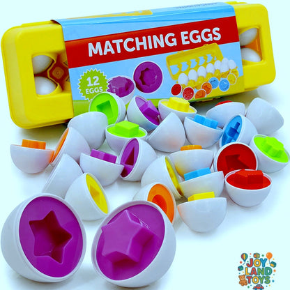 Joy Land Toys Baby Learning Educational Toy Smart Egg Toy Games Shape Matching Sorters Toys Montessori Eggs Toys For Kids Children