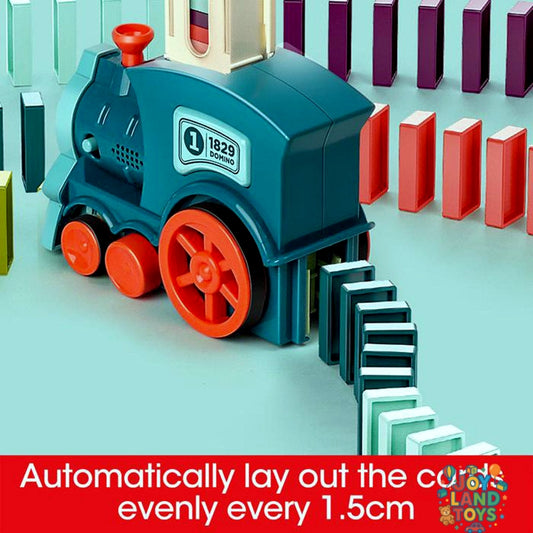 Joy Land Toys Domino Train Toys Baby Toys Car Puzzle Automatic Release Licensing Electric Building Blocks Train Toy