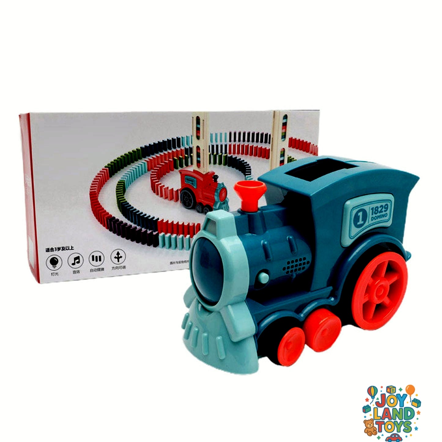 Joy Land Toys Domino Train Toys Baby Toys Car Puzzle Automatic Release Licensing Electric Building Blocks Train Toy
